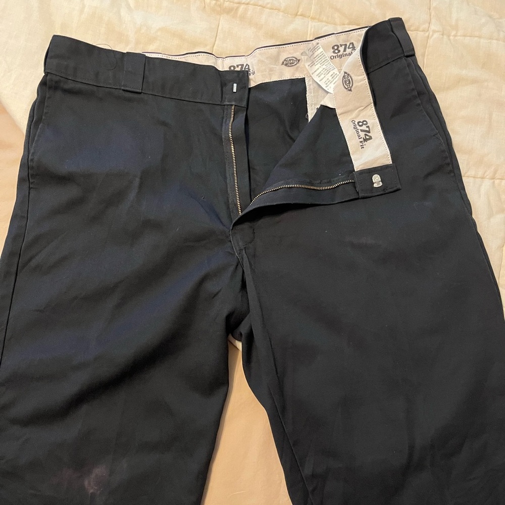 Men’s Dickies black shop pants size 40x30 worn 4 times